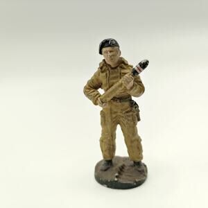 Vintage Franklin Mint Pewter Royal Tank Regiment Crewman 1944 WWII Soldier Fig
